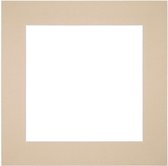 Your Decoration  Passe-Partout - Kadermaat 35x35 cm - Fotomaat 23x23 cm - Beige