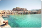 Muismat Middellandse zee - Haven aan de Middellandse zee muismat rubber - 60x40 cm - Muismat met foto
