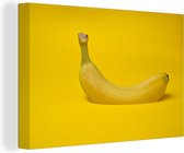 Canvas Schilderij Banaan - Fruit - Geel - 120x80 cm - Wanddecoratie