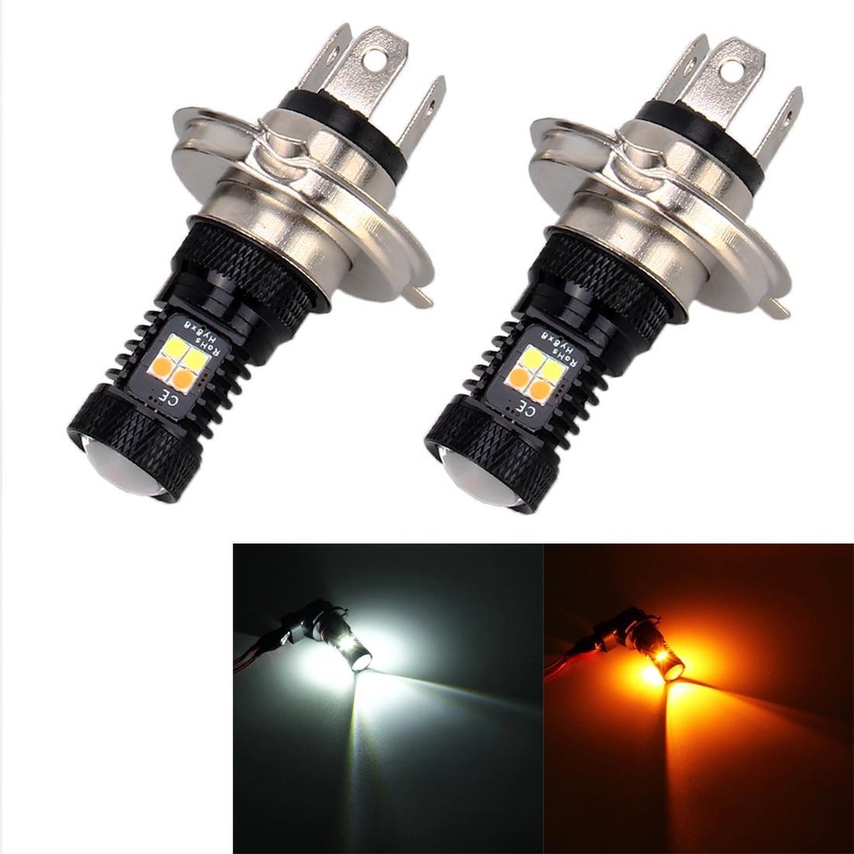 2 STKS H4 DC 12 V 5 W 350LM Auto Mistlampen met 16 SMD3030