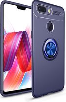 lenuo schokbestendige TPU-hoes voor Xiaomi Mi 8 Lite, met onzichtbare houder (blauw)