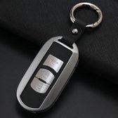 Autoslot Sleutel Shell Zinklegering Autosleutel Shell Case Sleutelhanger voor Mazda, willekeurige kleur levering