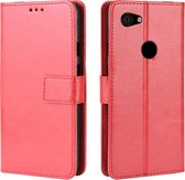 Retro Crazy Horse Texture Horizontal Flip Leather Case voor Google Pixel 3a XL, met houder & kaartsleuven & fotolijst (rood)