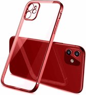 Voor iPhone 11 Pro Magic Cube Plating TPU beschermhoes (rood)