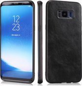 Voor Samsung Galaxy S8 Plus Crazy Horse Getextureerd Kalfsleer PU + PC + TPU Case (Zwart)