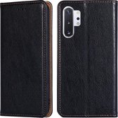 Voor Samsung Galaxy Note10 PU + TPU Gloss Oil Effen Kleur Magnetische Horizontale Flip Leren Case met Houder & Kaartsleuf & Portemonnee (Zwart)