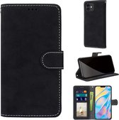 Retro Frosted Horizontale Flip PU lederen tas met houder & kaartsleuven & portemonnee & fotolijst voor iPhone 12 mini (zwart)