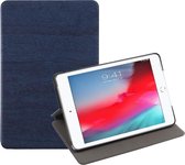 Boomstructuur horizontale flip lederen hoes voor iPad Mini 2019, met houder en slaap- / wekfunctie (donkerblauw)