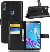 Litchi Texture Horizontale Flip Leren Case voor Asus Zenfone Max Pro (M1) ZB601KL, met Portemonnee & Houder & Kaartsleuven (Zwart)