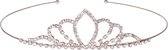 Kindertiara zilverkleurig met strass ovaal