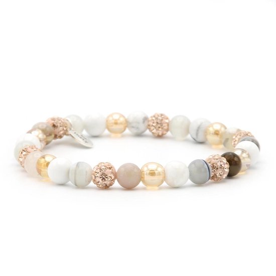 Karma Spiral Dames Armband Zilver - Meerkleurig