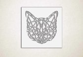 Line Art - Kat 6 vierkant - S - 45x46cm - Wit - geometrische wanddecoratie