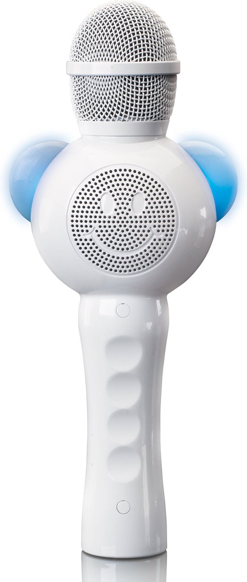 Lenco BMC-060WH - Karaoke microfoon met Bluetooth, Micro-SD kaart en AUX-uitgang - Ingebouwde Stemvervormer en LED Verlichting - Wit — afbeelding 2
