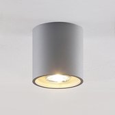 Lindby - plafondlamp - 1licht - aluminium - H: 10 cm - GU10 - grijs
