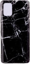 Mobigear Hoesje geschikt voor Samsung Galaxy A51 Telefoonhoesje Flexibel TPU | Mobigear Marble Backcover | Galaxy A51 Case | Back Cover - Zwart