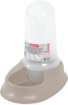 Zolux non-slip smart voer-/waterdispenser taupe - 27x17,5x7 cm - 1 stuks