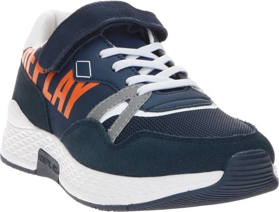 Replay Jongens Lage sneakers Amber - Blauw - Maat 39 | bol.com