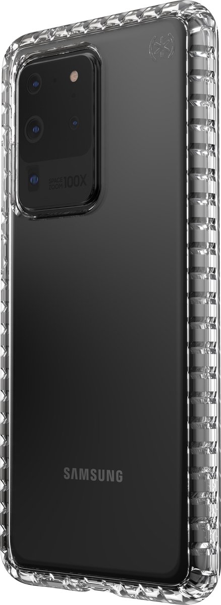 Speck Presidio Perfect Clear - with Impact Geometry - Samsung Galaxy S20 Ultra 5G Clear - with Microban