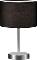 LED Tafellamp - Tafelverlichting - Iona Hotia - E14 Fitting - Rond - Mat Zwart - Aluminium