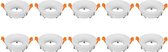 Spot Armatuur 10 Pack - GU10 Fitting - Inbouw Rond - Mat Wit Aluminium - Ø85mm