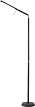 LED Vloerlamp - Iona Filiga - 6W - Warm Wit 3000K - 1-lichts - Dimbaar - Rond - Mat Zwart - Aluminium