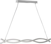 LED Hanglamp - Hangverlichting - Iona Wivo - 25W - Warm Wit 3000K - Rechthoek - Mat Nikkel - Aluminium