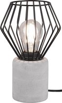 LED Tafellamp - Tafelverlichting - Iona Jamo - E27 Fitting - Rond - Mat Zwart - Aluminium