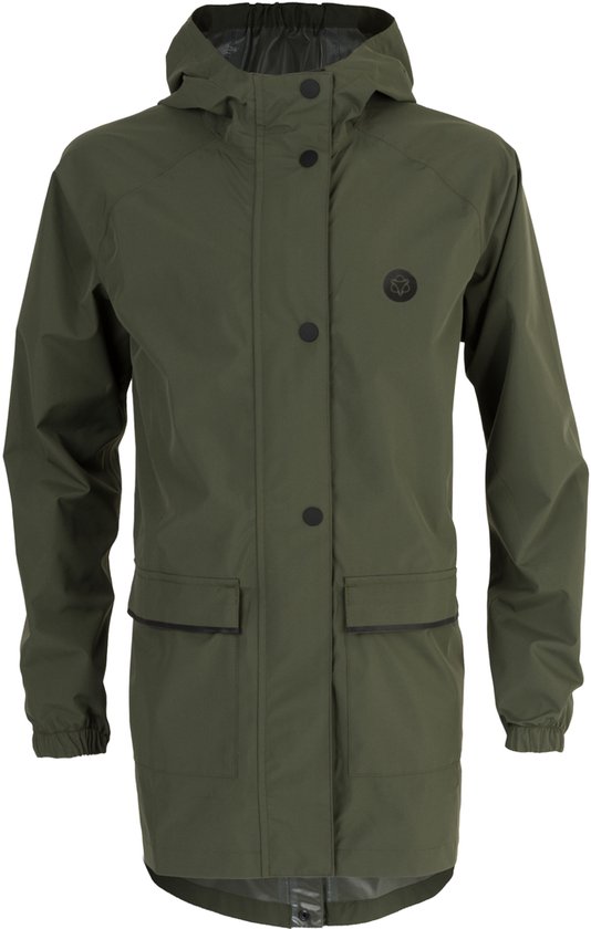 AGU GO Parka Kids Regenjas Essential - Groen - 128 - Meisjes & Jongens - Waterdicht & Ademend