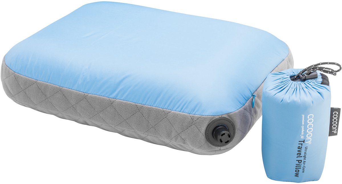 Cocoon Air Core Pillow Ultra Light L - Kussens - Light-Blue/Grey