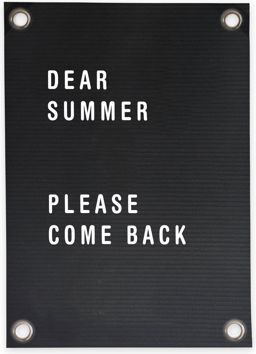 Villa Madelief Tuinposter Letterbord Dear Summer - 70x100cm - Vinyl - Tuindecoratie - Schuttingposter - Tuindoek - Buitenposter voor in de tuin - Waterafstotend - Letterbord Collectie