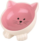 Happy pet voerbak kat orb roze / creme -  - 1 stuks
