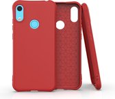 Voor Huawei Y6 / Y6 Prime 2019 Effen kleur TPU Slim schokbestendig beschermhoes (rood)