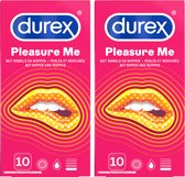 Préservatifsf Durex Pleasure Me - Lot de 20 Duo