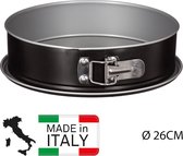 Decopatent ® Moule à charnière - Ø26 Cm ROND - Métal - Moule à pâtisserie rond - Moule à gâteau - Moule à tarte