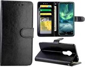 Voor Nokia 7.2 Crazy Horse Texture Leather Horizontale Flip Beschermhoes met houder & kaartsleuven & portemonnee & fotolijst (zwart)