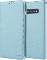 Voor Galaxy S10 + CMai2 Zijde Textuur Horizontaal Flip Leren Tas met Houder & Kaartsleuven & Fotolijst & Portemonnee (Mintgroen)