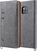 Voor Huawei Mate 20 Pro CMai2 Kaka-serie Litchi Texture Horizontale flip lederen tas met houder en kaartsleuven (grijs)