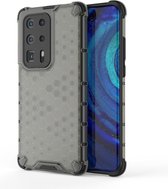 Voor Huawei P40 Pro + schokbestendige honingraat pc + TPU-hoes (grijs)