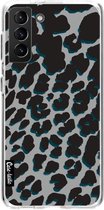 Casetastic Samsung Galaxy S21 Plus 4G/5G Hoesje - Softcover Hoesje met Design - Leopard Print Grey Print