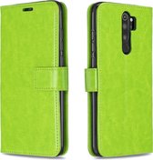 Voor Geschikt voor Xiaomi Redmi Note 8 Pro Crazy Horse Texture Horizontaal Flip Leather Case met houder & kaartsleuven & portemonnee & fotolijst (groen)