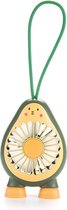 3 STKS Creative Avocado Mini Carry Student USB-oplaadventilator (Retro Groen)