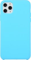 Voor iPhone 11 Pro Effen kleur Effen siliconen schokbestendig hoesje (hemelsblauw)