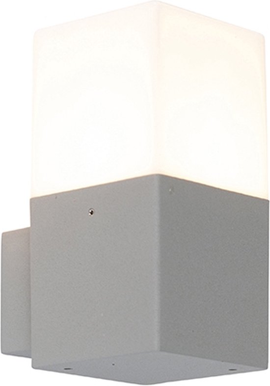 QAZQA denmark - Moderne Wandlamp voor buiten - 1 lichts - D 115 mm - Grijs - Buitenverlichting