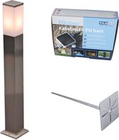 QAZQA malios - Moderne Staande Buitenlamp | Staande Lamp voor buiten - 1 lichts - H 800 mm - Staal - Buitenverlichting