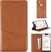 Voor Google Pixel 3 XL MUXMA MX109 horizontale flip lederen tas met houder en kaartsleuf en portemonnee (bruin)