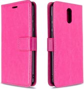 Voor Nokia 2.3 Crazy Horse Texture Horizontaal Flip Leren Case met Houder & Kaartsleuven & Portemonnee & Fotolijst (Rose)