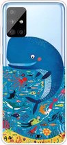 Voor Samsung Galaxy A71 schokbestendig geschilderd TPU beschermhoes (walvis zeebodem)