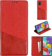 Voor Samsung Galaxy A51 MUXMA MX109 Horizontale flip lederen tas met houder & kaartsleuf & portemonnee (rood)