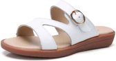 Comfortabele ademende antislip draagbare casual pantoffels sandalen voor dames (kleur: wit maat: 36)