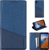 Voor Xiaomi Redmi 7A MUXMA MX109 horizontale flip lederen tas met houder en kaartsleuf en portemonnee (blauw)
